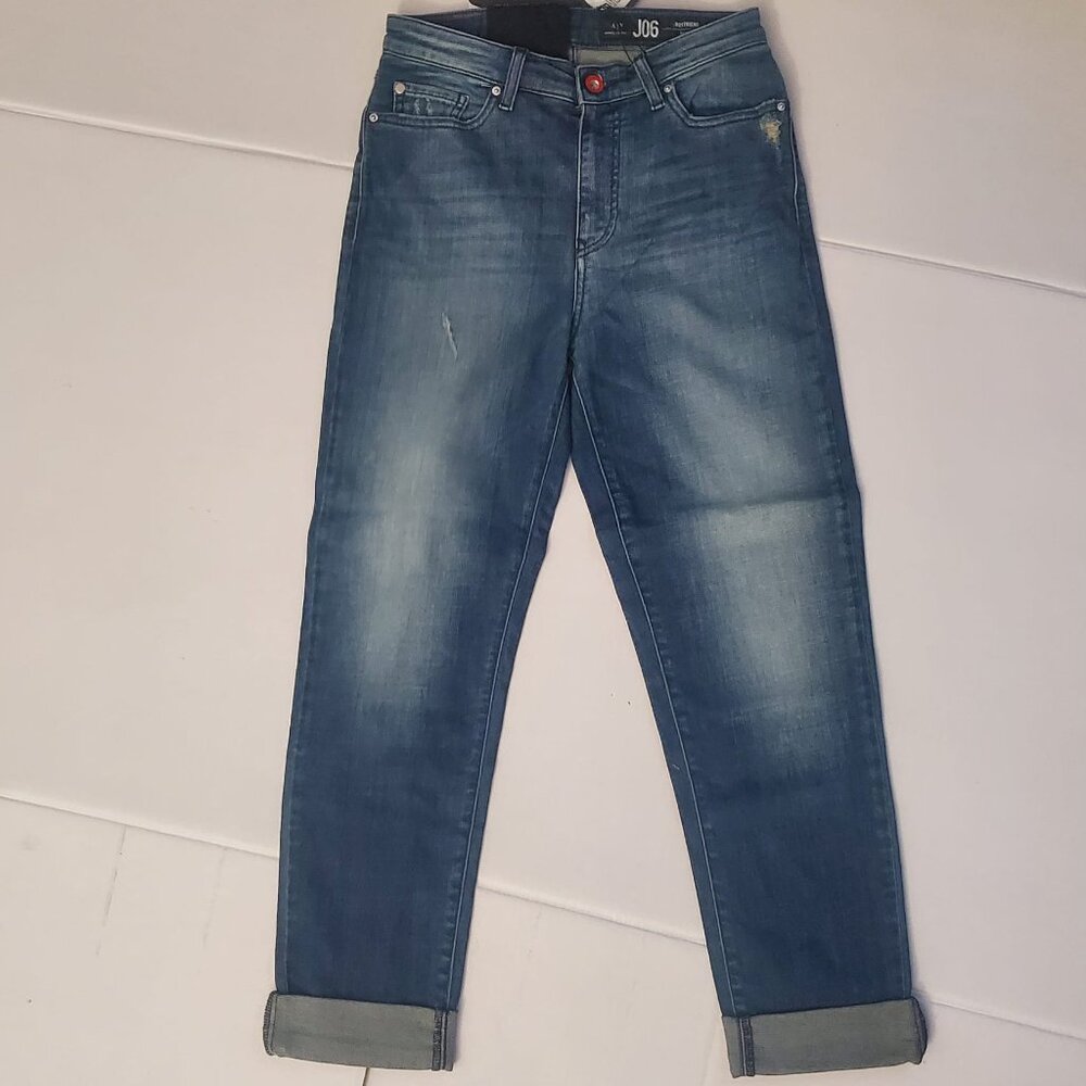 Armani Exchange Women's, J06 Boyfriend Cut Mid Rise Jeans